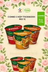 Combo 3 hộp Bánh gạo Tteokbokki đủ vị Phô mai, Cay ngọt & Cay (125g x 3) - Dẻo dai