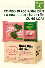 Combo 10 lốc rong biển Bibigo vị muối hồng Himalaya tặng 2 lốc cùng loại