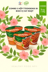 Combo 3 hộp Bánh gạo Tteokbokki đủ vị Phô mai, Cay ngọt & Cay (125g x 3) - Dẻo dai