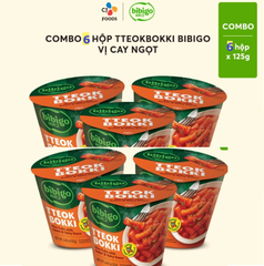 BÁNH GẠO TTEOKBOKKI HÀN QUỐC BIBIGO – HỘP 125G (6 hộp và 24 hộp 1 thùng)