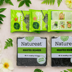 Combo 2 gói rong biển Natureat nhập khẩu từ Hàn Quốc và 2 lốc rong biển( 3 gói/ 1 lốc)