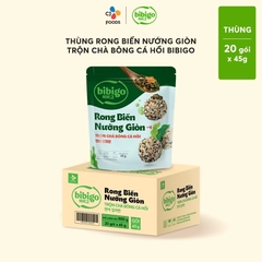 Combo rong biển nướng giòn rắc cơm Bibigo- vị( Nước tương Hàn Quốc, Chà bông cá hồi)
