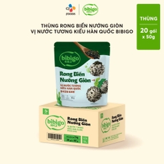 Combo rong biển nướng giòn rắc cơm Bibigo- vị( Nước tương Hàn Quốc, Chà bông cá hồi)