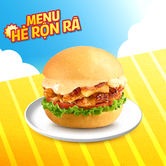 Burger heo xiên nướng