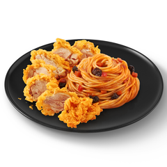 Spaghetti Crispy chicken Chester's sauce