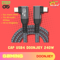 ⚡ Cáp Sạc Nhanh USB4 240W Type-C to Type-C LED | Thunderbolt 4| Hỗ trợ xuất hình | 8K@60Hz | 40Gbps | Hỗ Trợ iPhone 15, iPad, Laptop 🔋