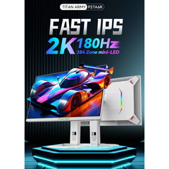 [ORDER]Màn Hình TITAN ARMY P27A6R 27" Mini-LED QHD 2K 180Hz | Fast IPS | HDR1000 | Chân đế Công thái học 🎮