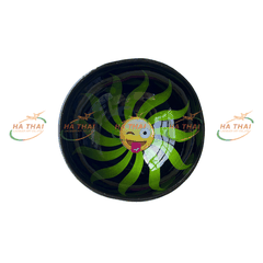 Unique Coconut Shell Bowl With Fun Emoji Design (CB093)