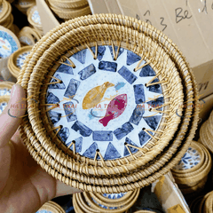 Fish Pattern Service Tray Set with Black Border (ST-R03)