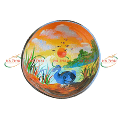 Export Coconut Shell Bowl Collection Wild Autumn Forest (CB058)