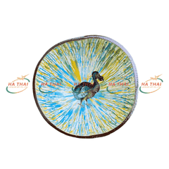 Unique high quality lacquered coconut bowl with Dodo duck (CB050)
