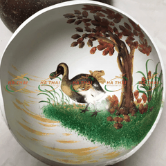 Wholesale Coconut Bowl Wild Forest Style Autumn (CB054)