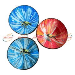 New design lacquered coconut bowl with sea turtle (CB037)