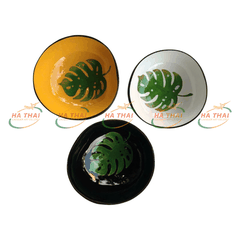 Monstera Leaf Coconut Bowl - CB06