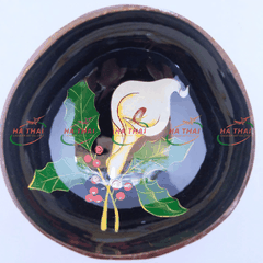 Calla Lily Lacquer Coconut Bowl - CB08