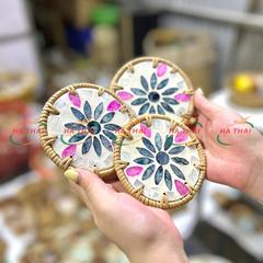 Handmade Pearl Inlay Coaster - HC01