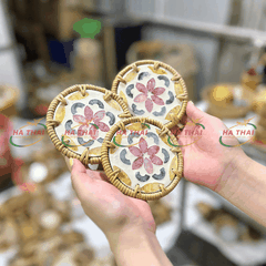 Artistic Rose Mother-of-Pearl Coaster - HC10