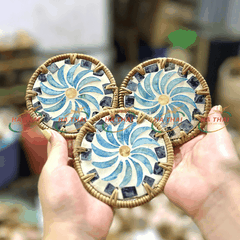 Sunflower Mother-of-Pearl Coaster - HC06