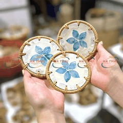 Blue Flower Mother-of-Pearl Coaster - HC09