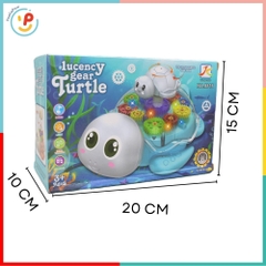 Đồ chơi rùa mẹ và rùa con trong suốt có đèn nhạc 8816 PeeKaPaw Toys
