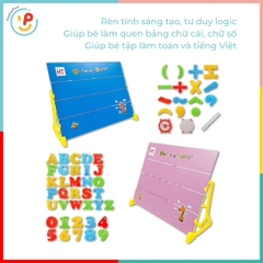 Bộ chữ số nam châm bé học toán và tiếng Việt hàng Việt Nam HT7711 PeeKaPaw Toys