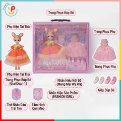 Hộp búp bê công chúa và phụ kiện giày váy thời trang 859-85 PeeKaPaw Toys