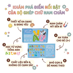 Bộ ghép hình nam châm theo chủ đề khám phá đồ chơi giáo dục sớm PeeKaPaw Toys