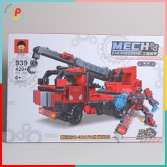 Đồ chơi lắp ráp robot biến hình xe cứu hỏa 429 chi tiết 939 PeeKaPaw Toys