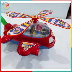 Máy bay trớn đẩy tay xoay cánh quạt có tiếng ting ting cho bé 2686 PeeKaPaw Toys