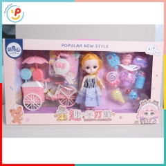 Hộp đồ chơi búp bê và phụ kiện xe kem ngọt ngào 6631A PeeKaPaw Toys