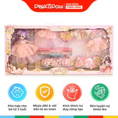 Hộp búp bê công chúa và phụ kiện váy thời trang 60cm 009-14 PeeKaPaw Toys