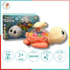 Đồ chơi rùa mẹ và rùa con trong suốt có đèn nhạc 8816 PeeKaPaw Toys