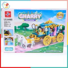 Đồ chơi lắp ráp xe ngựa hoàng gia 358 chi tiết LX.A485 PeeKaPaw Toys