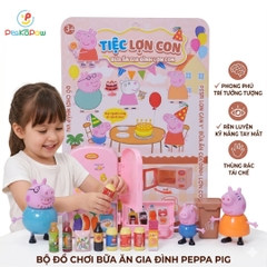 Vỉ đồ chơi nhà bếp gia đình Heo hồng mở tiệc party 2213 PeeKaPaw Toys