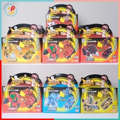 Hộp lắp ráp robot biến hình xe 10 mẫu 9801 PeeKaPaw Toys