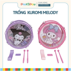 Trống Đồ Chơi Cho Bé Kuromi Melody Kèm Dùi Dây Đeo 9632 PeeKaPaw Toys