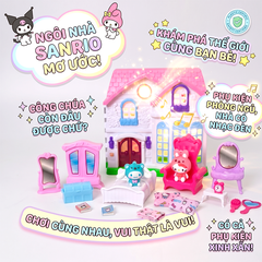 Ngôi nhà gia đình nhân vật hoạt hình Sanrio có đèn nhạc 5807-7A PeeKaPaw Toys