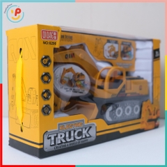 Xe Xúc Công Trình Chạy Pin 6290 Có Đèn Âm Thanh Cần Cẩu Nâng Hạ PeeKaPaw Toys