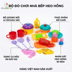 Túi đồ chơi bếp gia đình heo hồng hàng Việt Nam 309 PeeKaPaw Toys