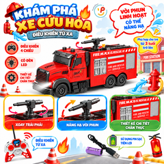 Xe điều khiển mẫu xe công trình xe cứu hoả 6677 PeeKaPaw Toys