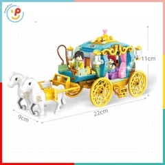 Đồ chơi lắp ráp xe ngựa hoàng gia 358 chi tiết LX.A485 PeeKaPaw Toys