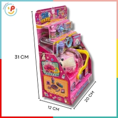 Xe đẩy thú cưng kèm thú bông và phụ kiện 1368-98 đồ chơi nhập vai cho bé gái PeeKaPaw Toys