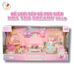 Đồ chơi búp bê nhà thỏ Dreamy 6619 và phụ kiện phòng khách - PeeKaPaw Toys
