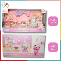 Đồ chơi búp bê nhà thỏ Dreamy 6619 và phụ kiện phòng khách - PeeKaPaw Toys