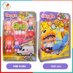 Bộ đồ chơi bác sĩ heo hồng 8800-10 Play House kèm xe cứu thương – PeeKaPaw Toys