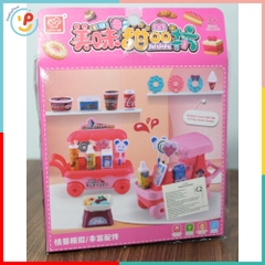 Bộ đồ chơi xe đẩy đồ ăn nhanh 1618-101 kèm phụ kiện siêu thị mini – PeeKaPaw Toys