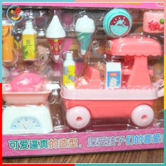 Bộ đồ chơi xe đẩy đồ ăn nhanh 1618-101 kèm phụ kiện siêu thị mini – PeeKaPaw Toys