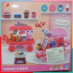 Bộ đồ chơi xe đẩy đồ ăn nhanh 1618-101 kèm phụ kiện siêu thị mini – PeeKaPaw Toys