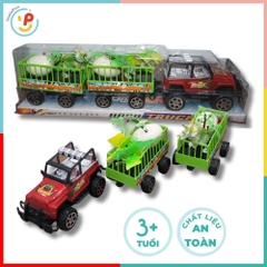 Xe mô hình chở khủng long và trứng khủng long 906-126 - PeeKaPaw Toys
