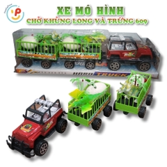 Xe mô hình chở khủng long và trứng khủng long 906-126 - PeeKaPaw Toys